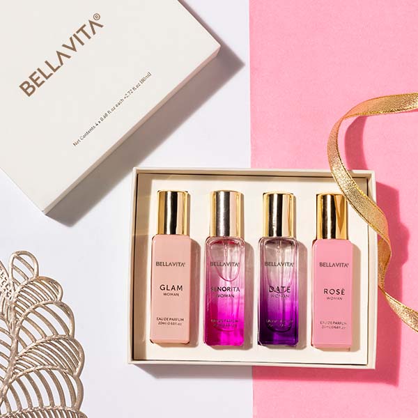 BELLAVITA GIFT SET WOMEN  PERFUME 4*20ML